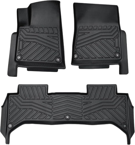 Cartist Floor Mats Fit for Rivian R1T 2022 2023 2024 2025 Accessories All Weather R1T Floor Mat Liner Carpet Protection TPE Heavy Duty (Not Fit for R1S)