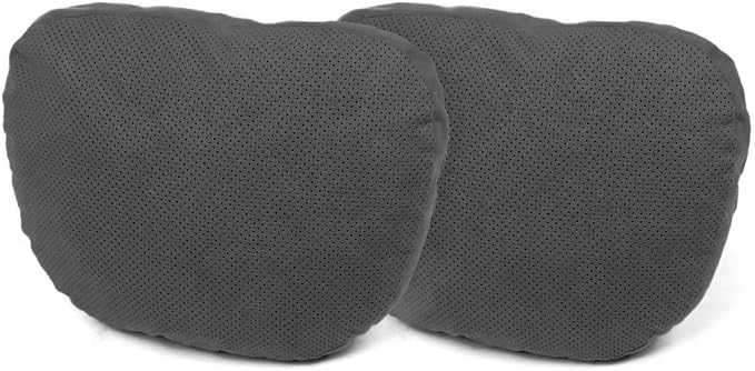 2 Pcs Car Headrest Neck Pillow for Driving,Universal Premium Suede Leather Soft and Comfortable Headrest,Two Gears of Height Adjustment Car Seat Headrest Pillow Car Interior Accessories