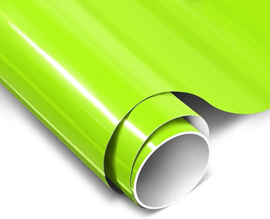 ColorFusion PPF by VViViD, Gloss Fluorescent Apple Green Dry Apply PPF Vinyl Car Wrap Roll 1ft x 5ft