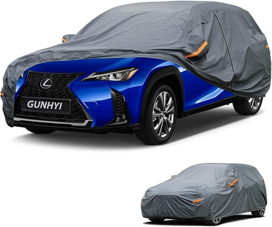 GUNHYI Premium Car Cover Custom Fit Lexus UX, 16 Layers Heavy Duty Car Cover Waterproof All Weather with Zipper Door for Sun Rain Snow Dust Uv Protection