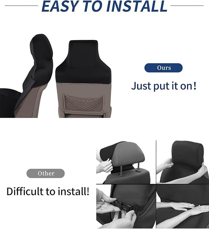 Waterproof Car Seat Cover Automotive Seat Covers for Cars Trucks and SUVs Seat Cover Protector Front Seats Nav