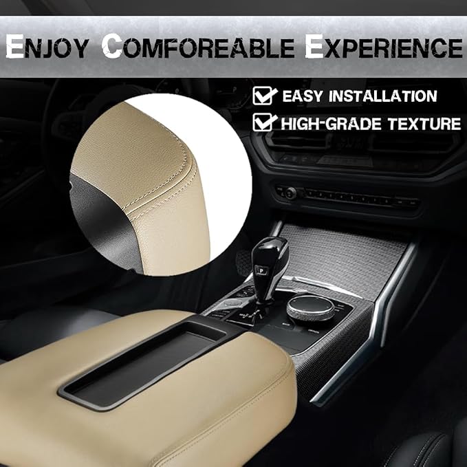 Upgrade Center Console Armrest lid Cover for Chevy GMC, 19328711, Beige | For Silverado/Sierra 1500 2500HD 3500HD 2007-2013, Suburban1500/2500HD/3500HD, Avalanche, Yukon/Yukon XL & Tahoe 2007-2014