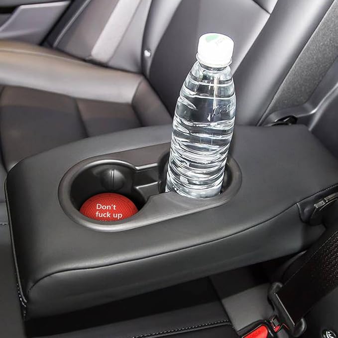 8sanlione 2 Pack Car Cup Holder Coasters, 2.75 Inch Non-Slip PVC Insert Cup Coaster, Anti-Scratch Auto Cup Mats for Women Men, Vehicle Interior Accessories Universal for Car, SUV, Truck (D Red/2PCS)