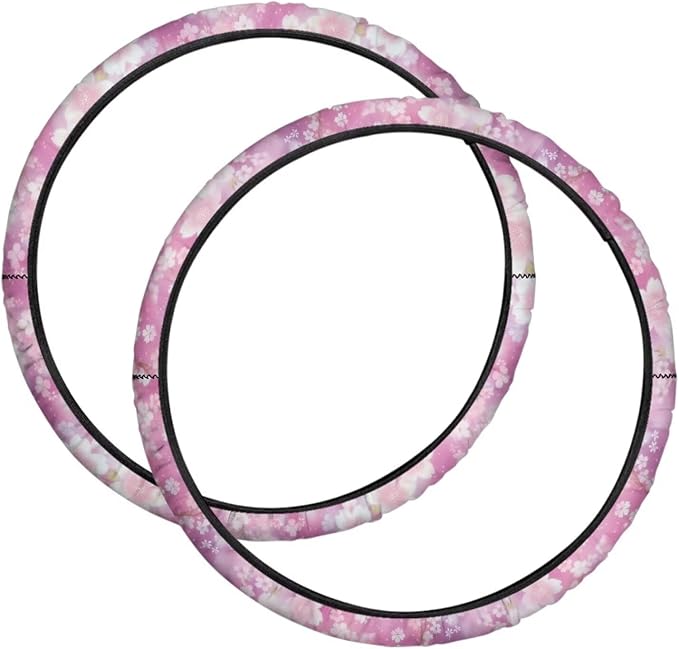 2 Pairs Wheelchair Tire Covers Protectors Purple Pink Tie-Dye 24 Inch Wheelchair Cover Non Slip Wear Resistant Wheelchairs Ring Protective Covers for Adults