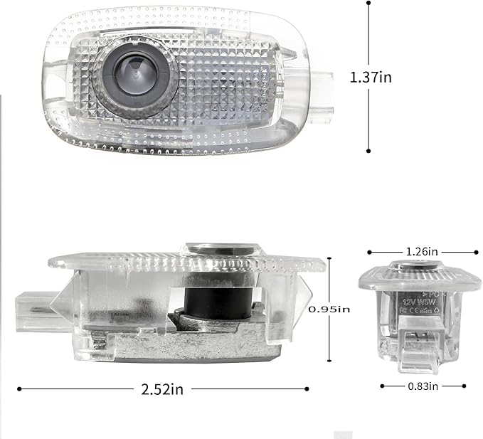2 Pcs Non-Fading Car Door LED Style Logo Projector Welcome Lamp Door Light Puddle lights Kit Compatible with Accessories W221 S Class 2008 2013 S500 S350 S63 S65 (S Class, W221 2006–2013)