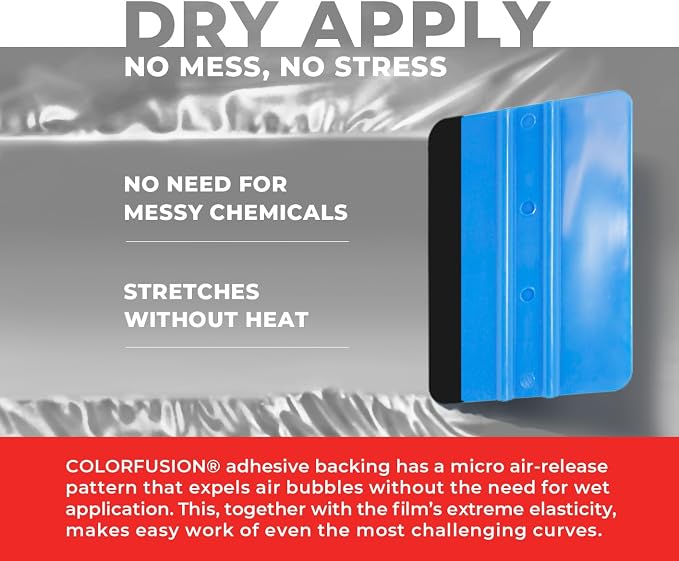 ColorFusion PPF by VViViD, Matte Stealth Chrome Silver Dry Apply PPF Vinyl Car Wrap Roll 20ft x 5ft