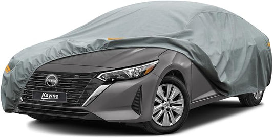 Kayme Heavy Duty Car Cover Custom Fit Nissan Sentra Waterproof All Weather for Automobiles, Full Exterior Covers Sun Rain UV Protection.（Deliver About 3-10 Days）