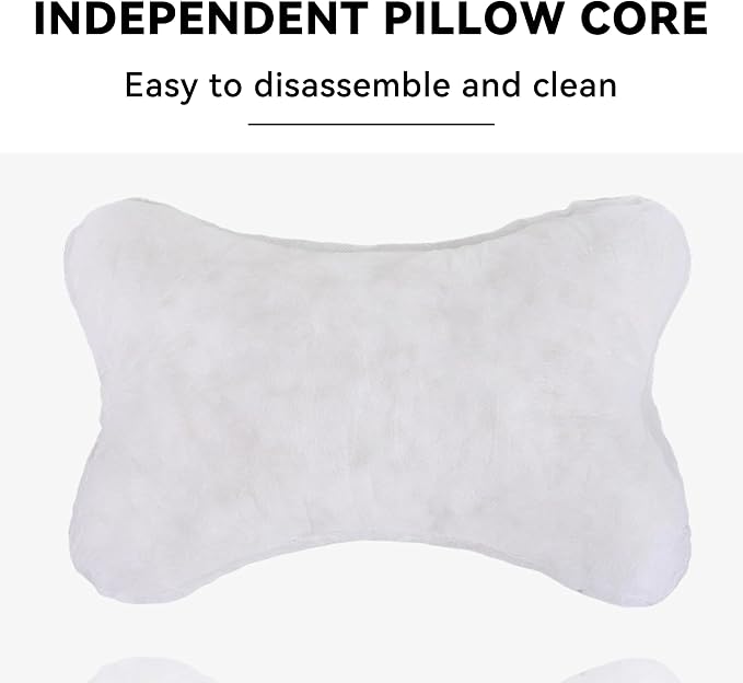 Car Headrest Pillow, Soft Comfortable Memory Foam Automotive Neck Pillow Cushion for Neck Pain Pressure Relief, Universal Fit (Pink)