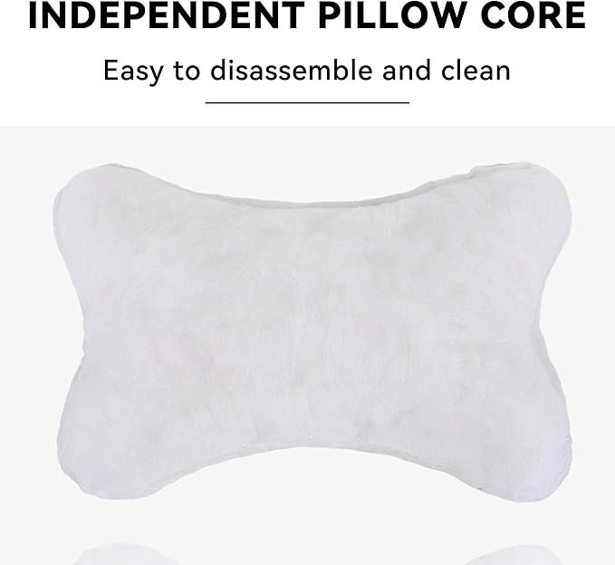 Car Headrest Pillow, Soft Comfortable Memory Foam Automotive Neck Pillow Cushion for Neck Pain Pressure Relief, Universal Fit (Brown)