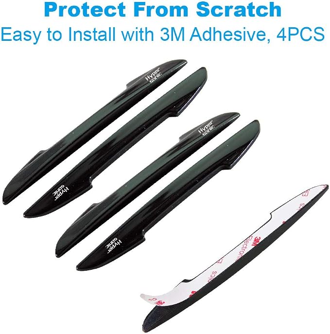 Hypersonic Black Car Door Edge Guard Trim Molding Crash Scratch Protector 2Pcs