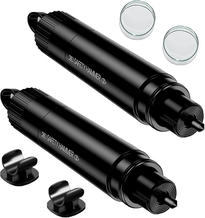 2026 Upgraded Window Breaker and Seatbelt Cutter, Portable Car Safety Hammer, Instantly Glass Breaker Underwater, Car Window Breaker Tool, Life Hammer Car Emergency Escape Tools (Black)