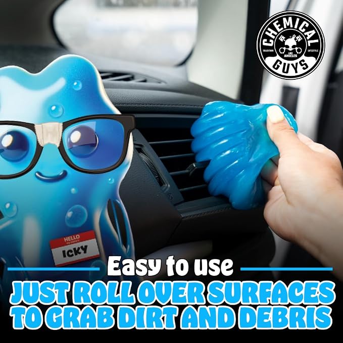 Chemical Guys 9-Piece Interior Car Cleaning Kit with Total Interior Cleaner | Sticky Icky Car Cleaning Gel, detailing brushes, and microfiber towels, complete car interior cleaning and refresh bundle