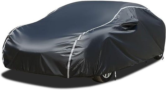 Coverado 6 Layers Car Cover Waterproof All Weather, Soft Cotton Lined Coupe Cover, Outdoor Heavy Duty Car Covers Rain Snow UV Hail Protection, Full Covers Universal Fit for Sports Car (173"-182")