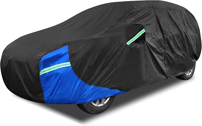 X AUTOHAUX YL SUV Car Cover Waterproof Snowproof All Weather for Car Outdoor Full Car Cover Rain Sun Protection Universal Fit for SUV 182"-190"