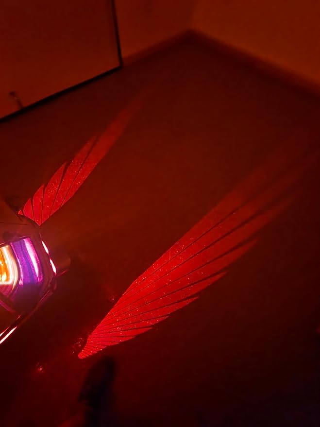Eagle Wing Projection LED Lights for Motorcycles or Cars 12 Volt a 5-ft Wing on the Road