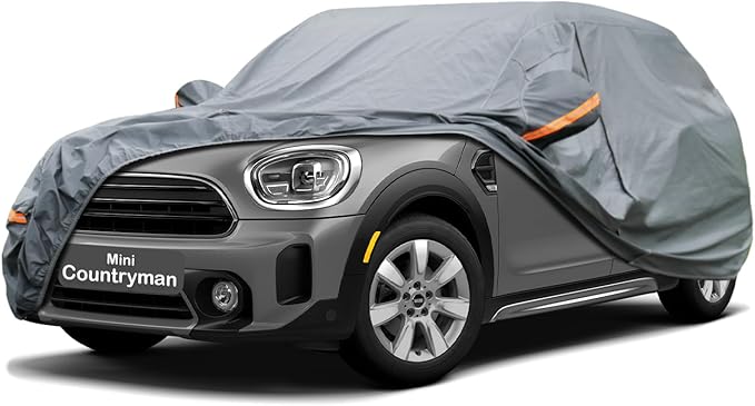GUNHYI Premium Car Cover Custom Fit Mini Countryman (2010-2026), 16 Layers Heavy Duty Car Cover Waterproof All Weather with Zipper Door for Sun Rain Snow Dust Uv Protection