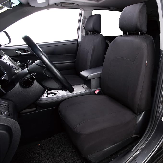 Flying Banner Car Seat Covers Front Seats Rear Bench Polyester car seat Protectors Easy installations Rear Bench Split Classic Man Lady Truck Soid Black
