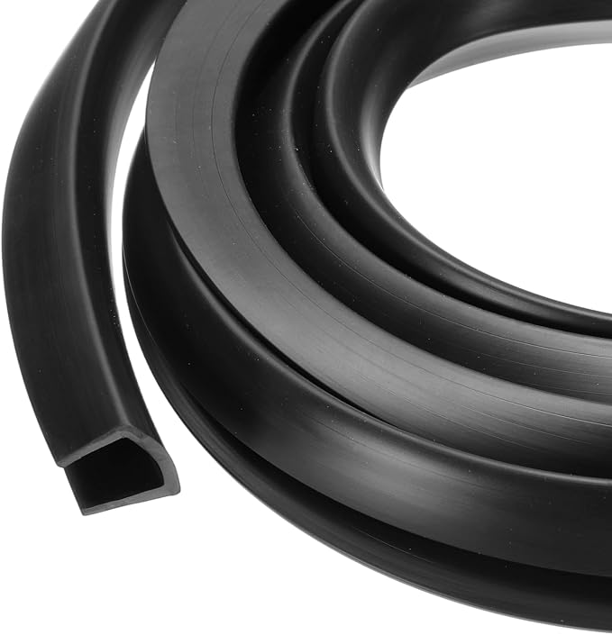 PATIKIL 13.1ft U Rubber Edge Trim Fit for 13mm Edge, 15 mm x 17 mm Black