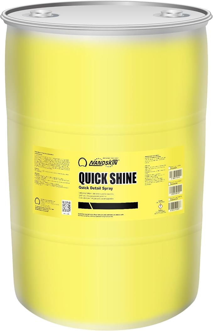 Nanoskin QUICK SHINE Quick Detail Spray 30 Gallons - Waterless Detailer Spray for Car Detailing | Deep Gloss Car Wax Booster & Clay Lubricant | Removes Dust, Smudges, Fingerprints & Other Contaminants