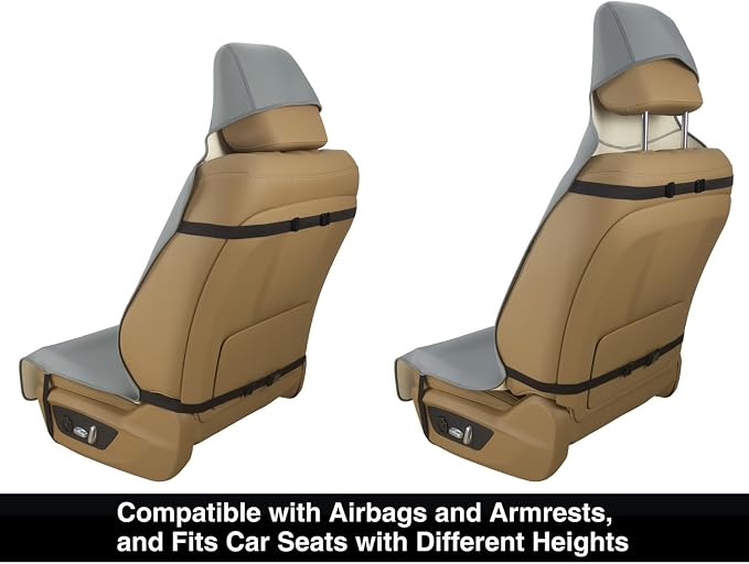VSHIELD Waterproof Neoprene Car Seat Cover, Sweatproof Non-Slip Seat Protector, Universal Fit for Front Bucket or Rear Bench Seat of Cars, SUVs, Vans, Trucks, Compatible with Airbags and Armrests