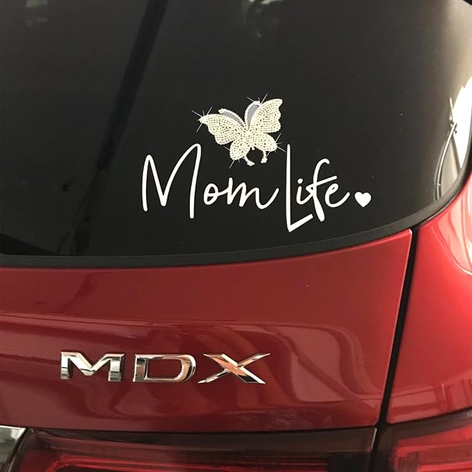 2 PCS Crystal Car Decoration Stickers Butterfly Bling Crystal Rhinestone Car Sticker Decal,Decorate Cars Bumper Window Laptops Luggage Rhinestone Sticker,Decoration Bling Bling Interior Accessories