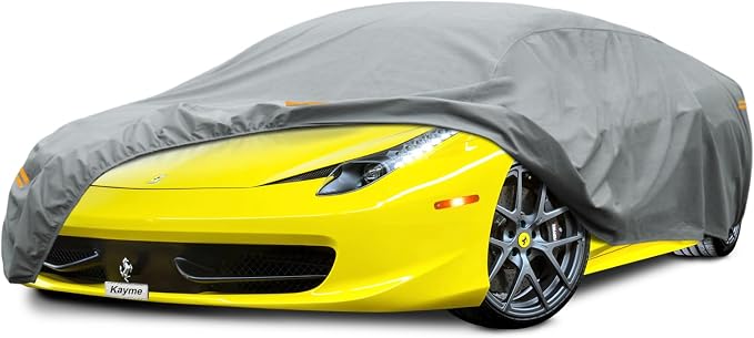 Kayme Heavy Duty Car Cover Custom Fit Ferrari 458 Italia (2009-2015) Waterproof All Weather for Automobiles, Full Exterior Covers Sun Rain UV Protection.（Deliver About 3-10 Days）