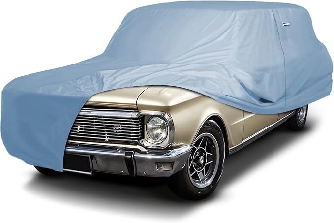 iCarCover Custom Car Cover for 1960-1965 Ford Falcon Waterproof All Weather Rain Snow UV Sun Protector Full Exterior Weatherproof Indoor Outdoor Car Cover with Strap