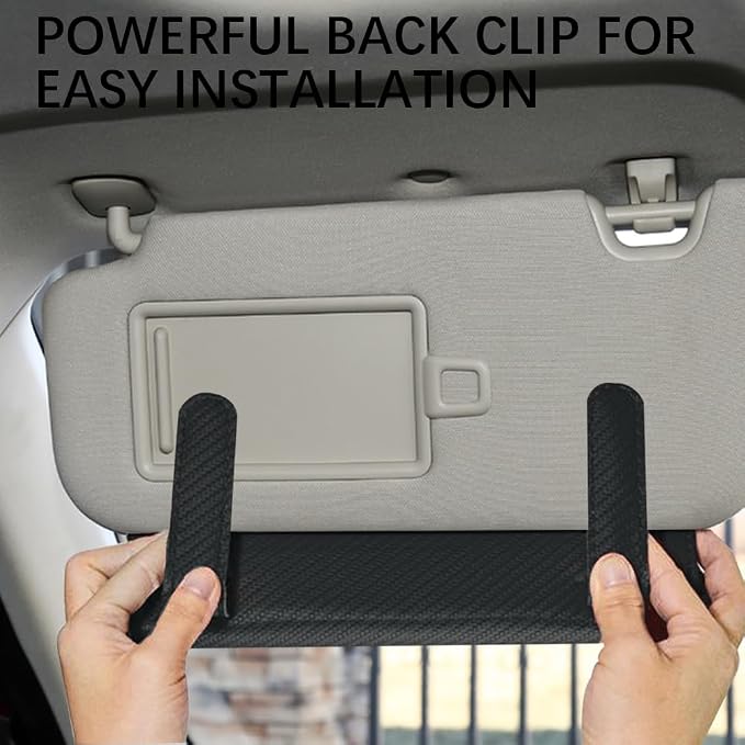 Car Tissue Holder, Sun Visor Napkin Holder, Premium PU Leather Car Tissue Box, with Tissue Refill, Universal Version Hanging Tissue Holder for Cars, Trucks, SUVs