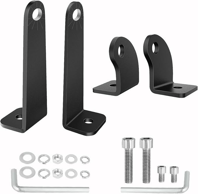 2 Pack Light Bar Mounting Brackets, SWATOW INDUSTRIES Universal LED Light Bar Mounts for Single Row Straight/Curved Lights Bracket Side-Mounted L-Shape for Truck Pickup Wrangler ATV UTV
