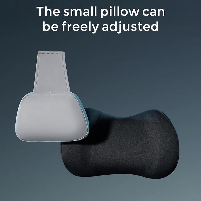 BABUR 100% Memory Foam Neck Pillow, Ergonomic Headrest for Car Seat | Driver Neck Pain Relief, Adjustable Buckle, Universal Car, Office Chair, Soft Breathable, Removable Cover, Machine Washable
