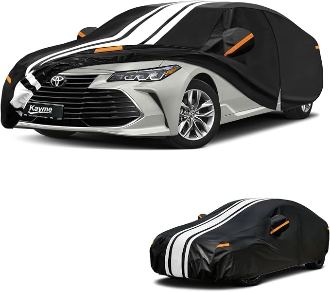 Kayme Heavy Duty Car Cover Custom Fit for Toyota Avalon (1994-2022) Waterproof All Weather for Automobiles, Gift with Tape/Towel, Outdoor Full Exterior Cover Rain Snow Sun UV Protection.