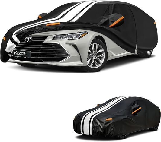 Kayme Heavy Duty Car Cover Custom Fit for Toyota Avalon (1994-2022) Waterproof All Weather for Automobiles, Gift with Tape/Towel, Outdoor Full Exterior Cover Rain Snow Sun UV Protection.