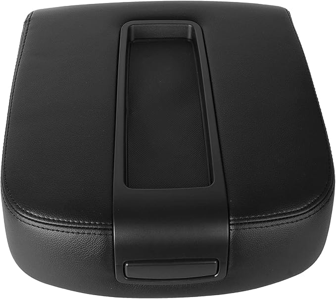 LCWRGS Center Console Lid Black Armrest Cover Replacement for 2007-2014 Chevy Silverado/Tahoe/Suburban/Avalanche | GMC Sierra/Yukon/Yukon XL, Replaces 15217111