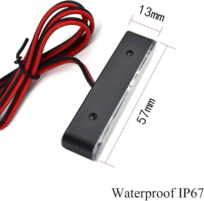 1Pcs 15 white Leds Led License Plate Light Waterproof Motorcycle Led Tail Light Trailer Light,Backup Light,Reverse Light,Side Marker Light for Motorcycle Scooter Bike ATV Car RV SUV
