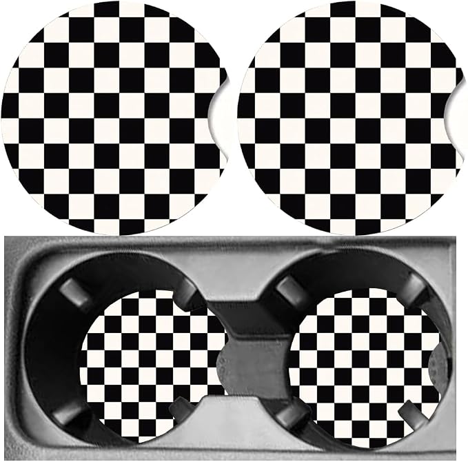 Car Cup Holder Coaster, Neoprene Universal Non-Slip Cup Holders, Car Accessories Interior for Women and Man Interior Sets 2 Pack (RYD-BD13)