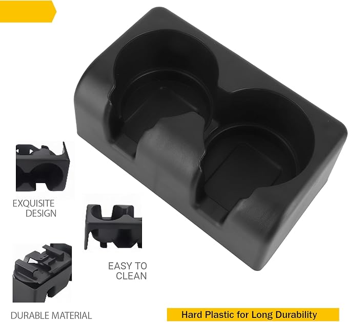 Car Cup Holder, Automotive Cup Holders, 89039574 Bench Seat Cup Holder Dual Cupholder Insert Drink Storage Fit for Colorado 2004‑2012