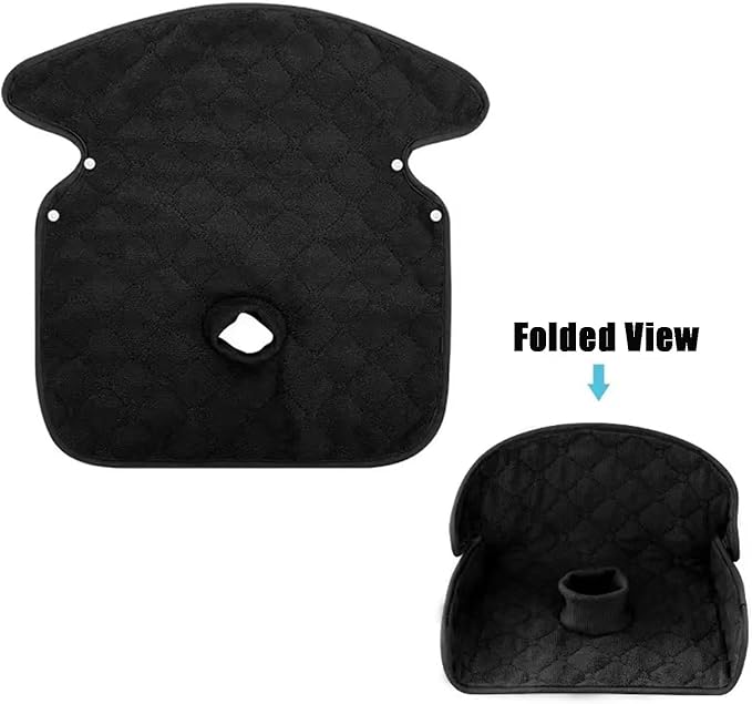 PandaEar 2 Pack Infant Car Seat Protector for Potty Training, Waterproof Piddle Pads Cover Car Seat & Stroller Protector for Babies & Toddlers, Machine Washable, Non-Slip Backing (Black)