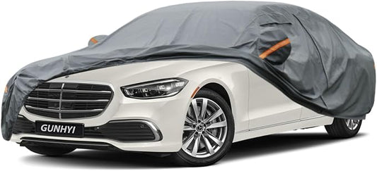 GUNHYI Premium Car Cover Custom Fit Mercedes-Benz S-Class S300 S350 S400 S450 S550 S560 S600 S65, 16 Layers Heavy Duty Car Cover Waterproof All Weather for Sun Rain Snow Dust Uv Protection