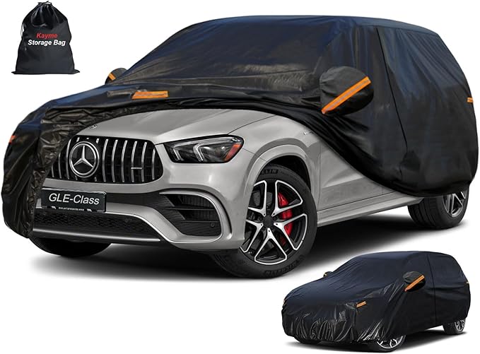 Kayme 7 Layers SUV Car Cover Custom Fit for Mercedes Benz GLE350 GLE450 GLE43 GLE53 GLE63(2015-2025) Waterproof All Weather for Automobiles, Outdoor Full Cover Rain Sun UV Protection.
