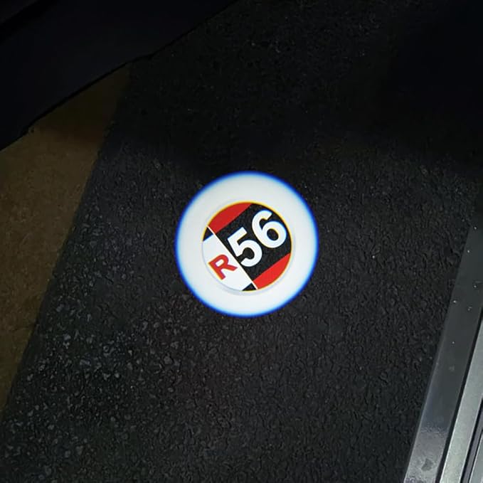 2 pcs LED Car Door Logo Lights Courtesy Projector Laser Puddle lamp Ghost Shadow Light Accessories Compatible with r55/r56/r57/r58/r59/r60/r51/f54/f56/f55/f60 (04)