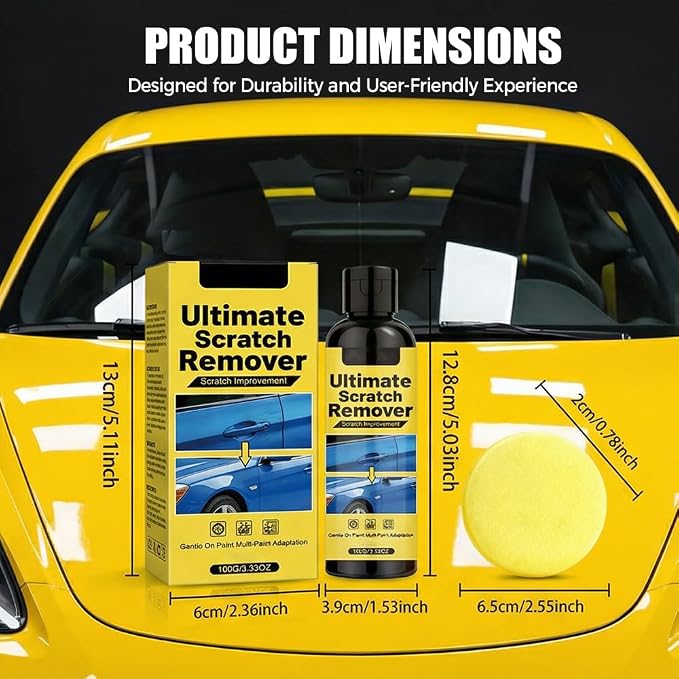 Car Scratch Removal Wax, 2026 New Scratch Remover for Vehicles, Car Paint Scratch Repair Kit for Deep Scratches, Universal Polishing Compound with Sponge (1pcs)