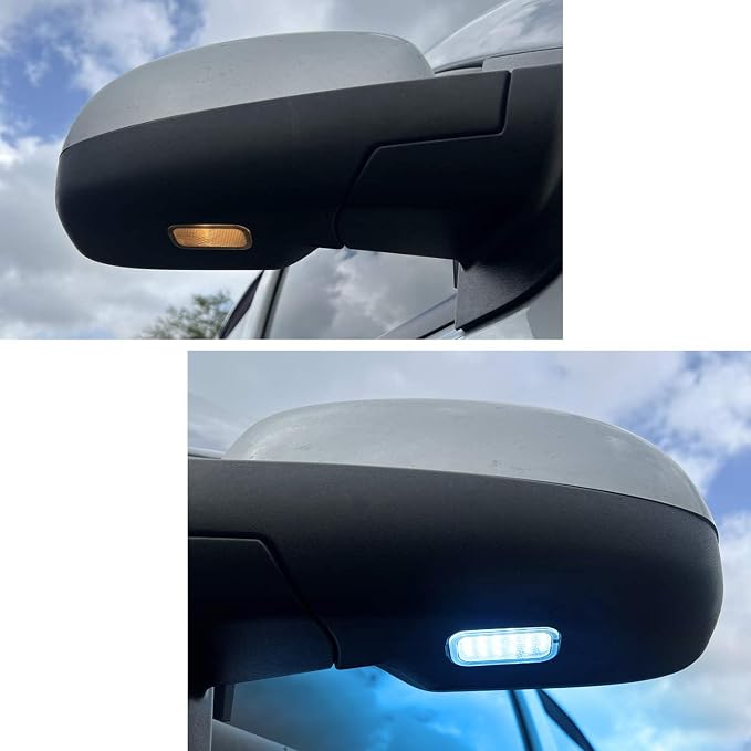 iJDMTOY Ice Blue 18-SMD Full LED Under Side Mirror Puddle Lights Compatible With 2007-2014 Chevrolet Avalanche Silverado Suburban/Tahoe, GMC Sierra Yukon, Cadillac Escalade, etc