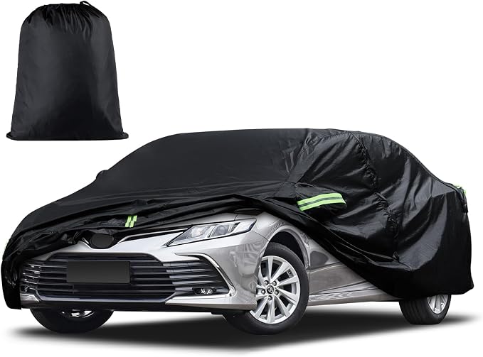 Car Cover Custom Fit for Toyota Camry 1996-2026, for Honda Accord 2001-2026, Waterproof All Weather for Automobiles Full Exterior Cover Rain Sun UV Protection with Door Zipper