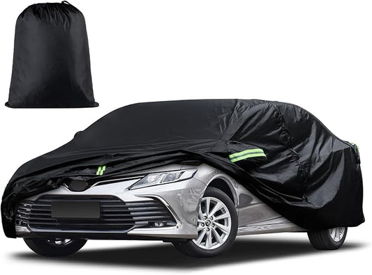 Car Cover Custom Fit for Toyota Camry 1996-2026, for Honda Accord 2001-2026, Waterproof All Weather for Automobiles Full Exterior Cover Rain Sun UV Protection with Door Zipper