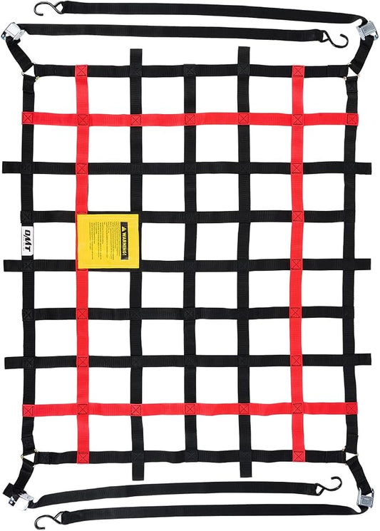 OMT 3.5x4.2ft Heavy Duty Cargo Net for Truck Bed & SUV, 1100lb Load | High-Strength Webbing; Anti-Tangling Design; Adjustable Buckles; Weatherproof Polyester Build; Perfect For Odd-Sized Loads