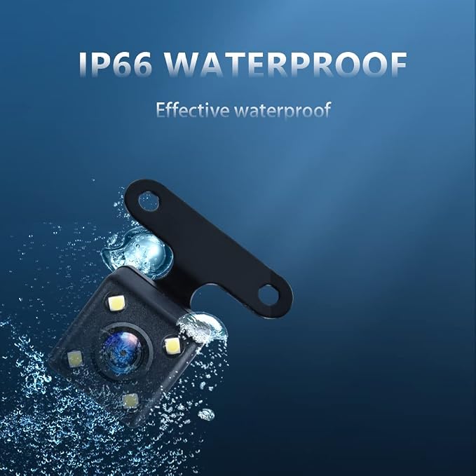 Dash Cam1080P 3 Channel Dash Camera Mini Car Recorder 2.45 Inch Screen Front Rear and Inside with Loop Recording Wide Angle IP66 Waterproof