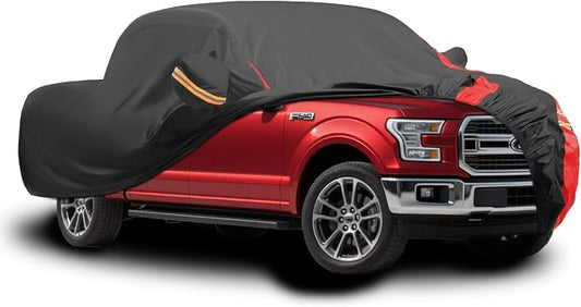 Truck Cover Waterproof All Weather - 150D Fabric, Fits Ford F150 - Heavy Duty Waterproof Car Cover for All Seasons, Durable Protection Against Rain, Snow, Sun,Dust.