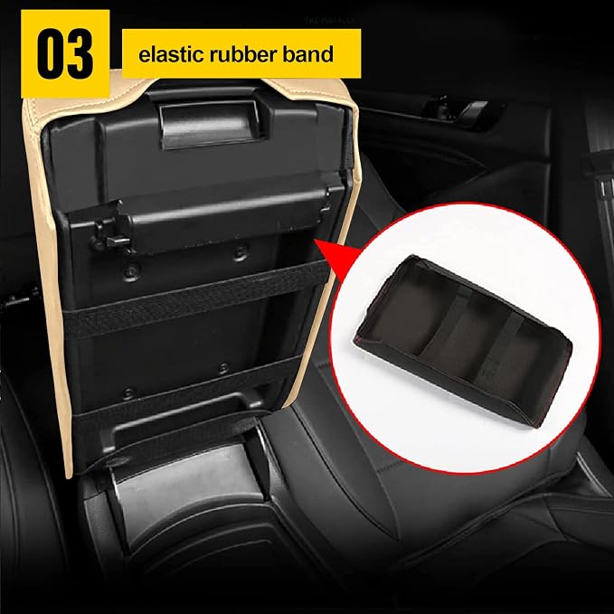 AOMSAZTO Console Covers for 2012-2015 Civic Honda Beige Armrest Cushion for Civic