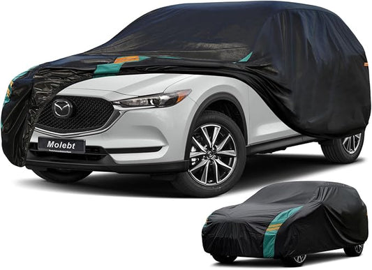 SUV Car Cover Custom Fit for Mazda CX5 CX-5 CX50 CX-50 (2012-2025), Waterproof All Weather for Automobiles, Outdoor Full Cover with Windproof Clip Straps.