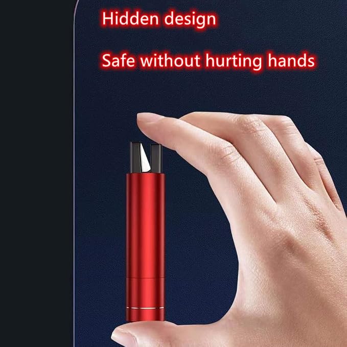 HHXS Car Glass Breaker and Seatbelt Cutter 4 Pack,Car Window Breaker Tool, Car Safety Hammer Escape Hammer with Tempered Glass Sample Universal Safe Hammer Emergency Hammer for Car(Red)